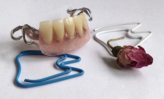 Protesi dentaria acrilica parziale più bassa estetica smontabile curata calda